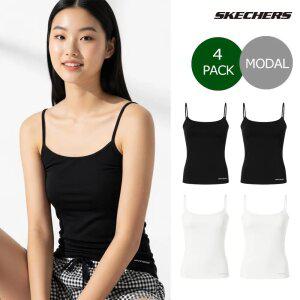 스케쳐스 여성 데일리 모달 나시 부드러운 기본 끈나시 이너웨어 4종 세트