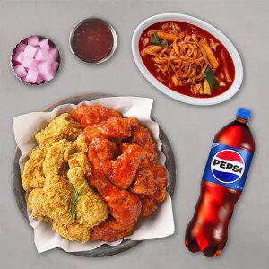 멕시카나치킨 후양퐁(후라이드반양념반+어묵퐁당)+콜라1.25L