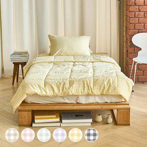 허니듀 무소음 무자극 체크 차렵이불 SS/Q/K