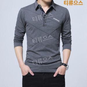 빅사이즈 남자 카라티 긴팔 중년 무지 폴로티 0726 티류으스