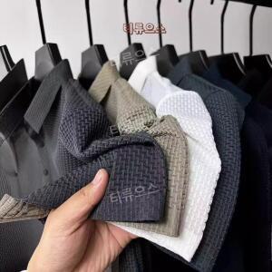 남성용 스 실크 셔츠 통기성 비즈니스 패션 티셔츠 남성 의류 여름 기능성 티류으스