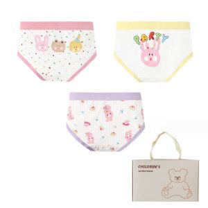 토끼축제 여아 삼각팬티 3매(N139)+선물포장