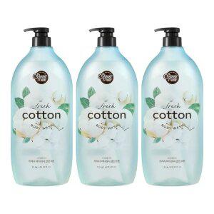 샤워메이트 바디워시 클린코튼, 1.2kg, 3개