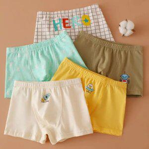 MIMO 남아/주니어 코튼 사각팬티 5매세트(505)