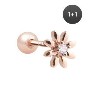 14K 골드필드핀 데이지 여성 데일리 패션 심플 피어싱 1+1
