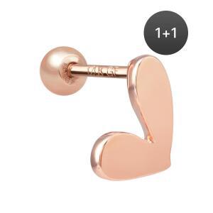 14K 골드필드핀 러비 여성 데일리 패션 심플 피어싱 1+1