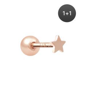 14K 골드필드핀 스타S 여성 데일리 패션 심플 피어싱 1+1