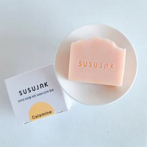 수수작 반려견 단모종 천연 목욕비누 칼라민비누 50g / 강아지 노견 민감성 애완견