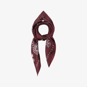 [지이크] 실크 페이즐리 패턴 스카프 와인 (PHAFH0901)