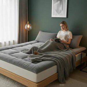 (모조리박)양털 토퍼 매트 후끈 자가 발열 부드러운 바닥 이불