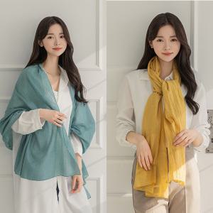 [와이제이] 솔리드 롱 심플 스카프