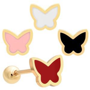 14K 골드핀 심플 데일리 오엔젤 나비 베이직 피어싱 본품 하나더