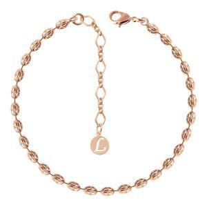 일립스S / 14Kgp 여성 패션 레이어드 로즈골드 볼 체인 팔찌