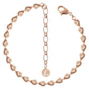 티어 / 14Kgp 여성 패션 레이어드 로즈골드 볼 체인 팔찌