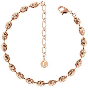 일립스L / 14Kgp 여성 패션 레이어드 로즈골드 볼 체인 팔찌