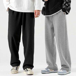 남자 봄 가을 세미 와이드 팬츠 슬랙스 츄리닝 작업복 바지 스판 밴딩 일자 남여공용