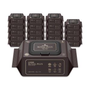 [리벤스] 로얄 플러스 75평량 도톰한 저자극 아기 물티슈 엠보싱 캡형 70매 20팩