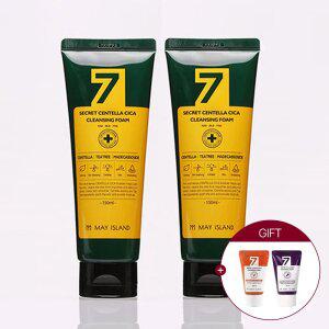 [촉촉+딥클렌징 150ml] 1.+1. 메이아일랜드 세븐 시크릿 센텔라 시카 클렌징 폼 (총2개
