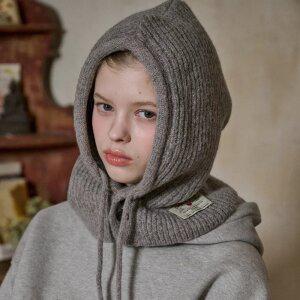 리브 버튼 바라클라바 그레이