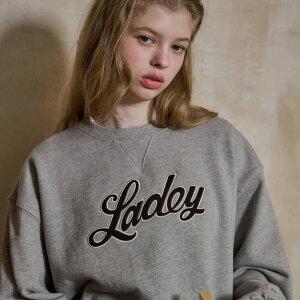 LADEY 아플리케 스웨트셔츠 그레이
