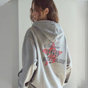 [2-WAY] 비터 피그먼트 후드 집업 고스트그레이