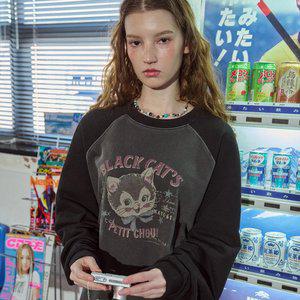 블랙캣 레글런 피그먼트 맨투맨 스모크블랙