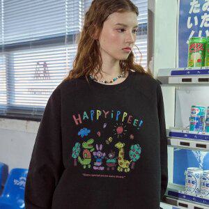 애니피 레글런 스웨트셔츠 블랙