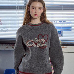 러브 블룸 풀오버 니트 그레이