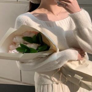 로아 스퀘어 크롭 니트 nt3988