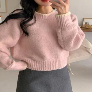 (나그랑/까슬거림zero) 코타 펜던트 배색 니트 nt4407