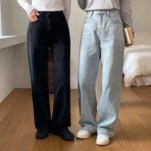 (3기장/하체보정핏/6컬러데님) 데노버 하이웨스트 와이드 데님 팬츠 ps5051