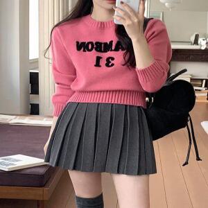 (겨울데일리템) 키치 플리츠 미니 니트 스커트 sk7059