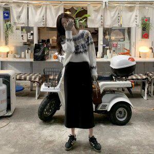 MADE/융기모 담요스커트 쫀쫀이 스판 융기모 롱 스커트 sk6154