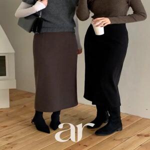 (도톰포근/브랜드퀄리티/신축성굿) 레리유 뒷트임 펜슬 겨울 롱 스커트 sk7547