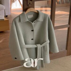 싱글 벨트세트 울 핸드메이드 하프코트 겨울코트 오피스룩 연말룩 ct1671