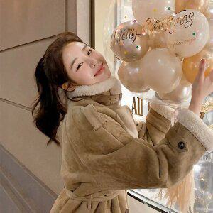 MADE/브랜드퀄리티 벨트 세트 스웨이드 덤블 무스탕 하프 코트 데이트룩데일리룩출근룩