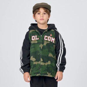 [볼컴키즈] 바시티 빅로고 플리스 후드집업 VJCTHZD45015