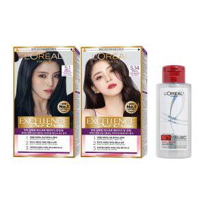 로레알파리 엑셀랑스 듀오 크림 염모제 2개/ 세계1위 염색약/듀오 크림/애쉬 + 랜덤 제