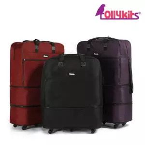 롤리키드 저소음 이민가방 2단 3단 4단 확장형 유학 이민 여행용 수화물 소프트 확장형