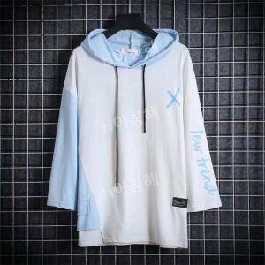 티류으스 남자 반팔 후드티 프린트 반팔티 5부소매 여름 맨투맨