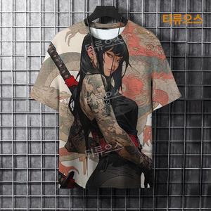 남성3D프린팅티셔츠 데일리반팔티 여름 패션 문신 그래픽 트렌드 캐주얼 하라주쿠 티류