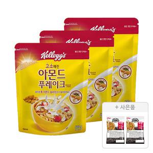 켈로그 아몬드 푸레이크 600g, 3개+증정(프로틴 그래놀라 제로슈거 40g, 2개)