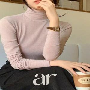 울함유 (소프트쫀득핏/벗기싫은촉감/질좋은기본겨울티) 데비지 울 폴라 티셔츠 ts4762