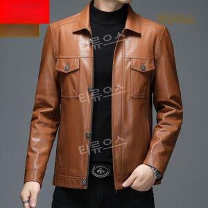 남성용 가죽 재킷 가죽자켓 천연 양가죽 캐주얼 코트 티류으스