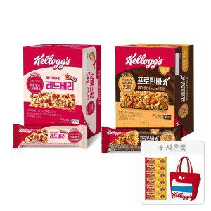 켈로그 에너지바 K 레드베리 420g(35g, 12입), 1개 + 프로틴바K 헤이즐넛 & 다크초코