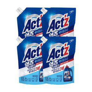 액츠 퍼펙트 베이킹소다 액체세제, 일반드럼겸용 리필, 2.2L, 4개