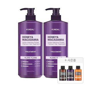 쿤달 네이처 트리트먼트 일랑일랑 1058ml, 2개+증정(샴푸 일랑일랑 100ml+트리트먼트