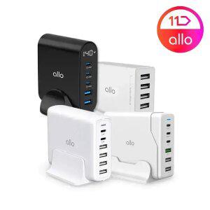 알로코리아 GaN 초고속 C타입 USB 접지형 멀티충전기 90W 100W 140W 가정용 회사용 여