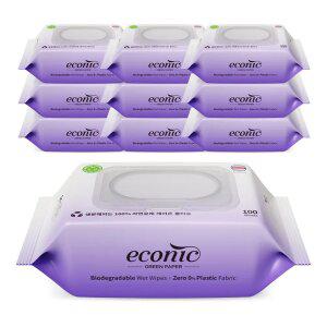 에코닉 그린 40gsm 레이온100% 생분해원단 아기물티슈 100매