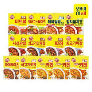 [본사직영][12+12] 오뚜기 3분카레/짜장/하이라이스/미트볼/햄버그스테이크 외 골라담